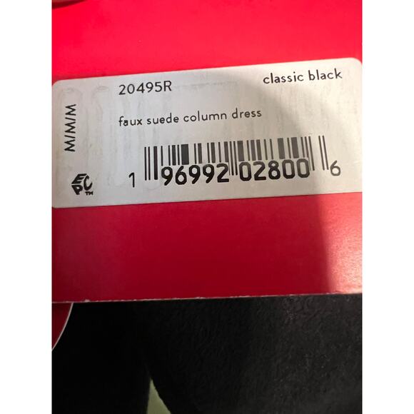 Spanx Faux Suede Column Dress Black Size Medium - Picture 3 of 5